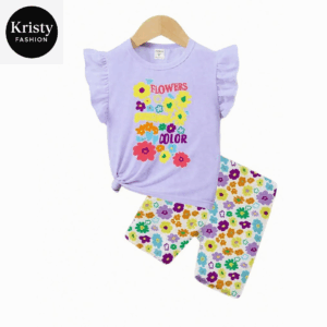 Printed Flowers t-shirt set