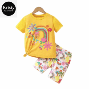 RAINBOW PRINTED T-SHIRT SET