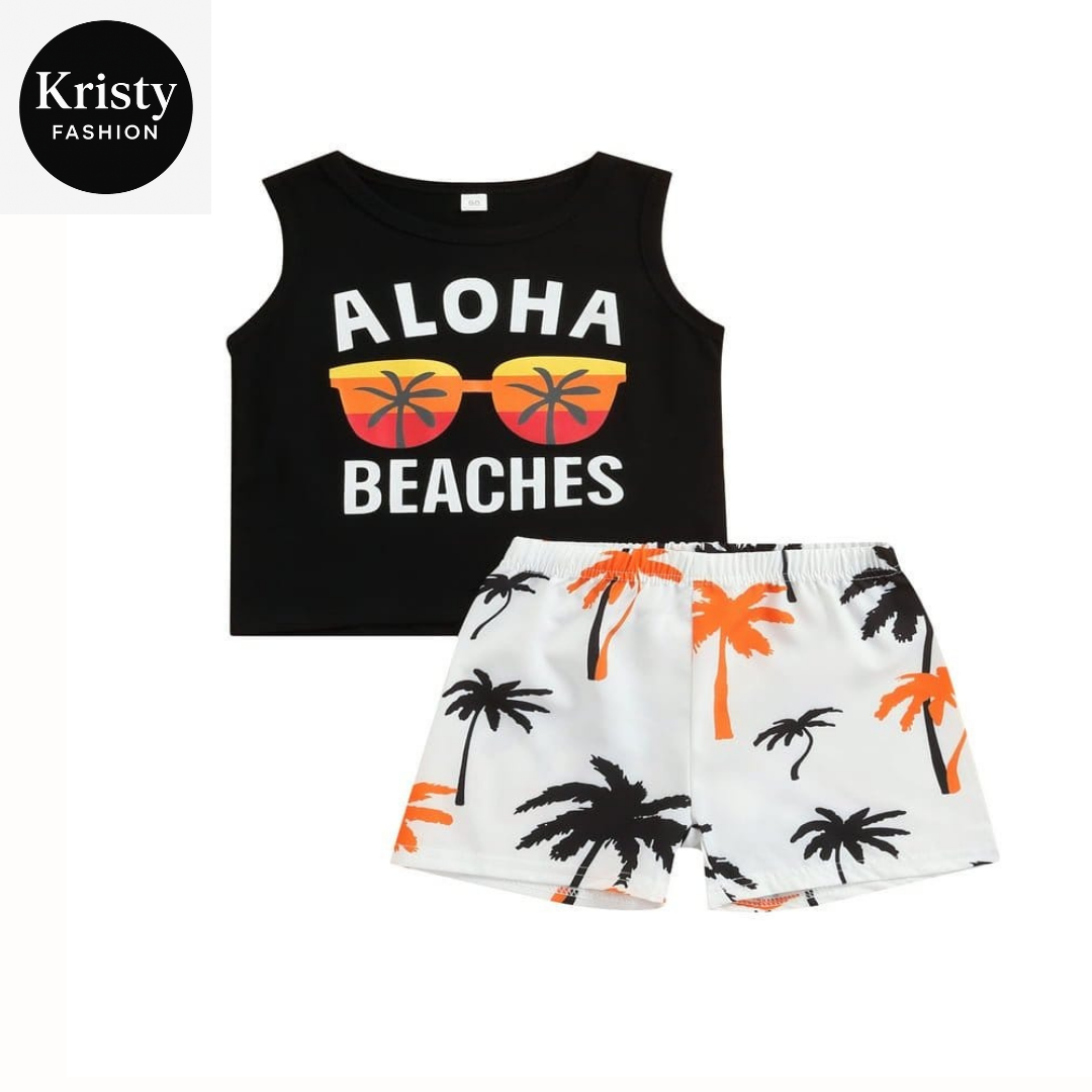 ALOHA BEACH T-SHIRT SET