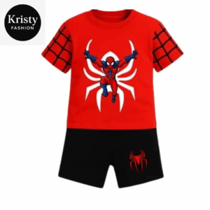 NEW SPIDERMAN PRINTED T-SHIRT SET