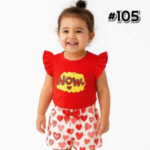 New Red Love T-Shirt Set